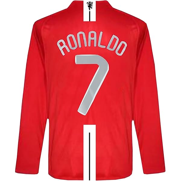 Amazon.com : Ronaldo #7 Man U Retro Red Long Sleeve 07/08 Soccer